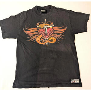 WWE 2008 Y2K Men's Shawn Michaels T-Shirt M Black SOME SIGNS OF WEAR